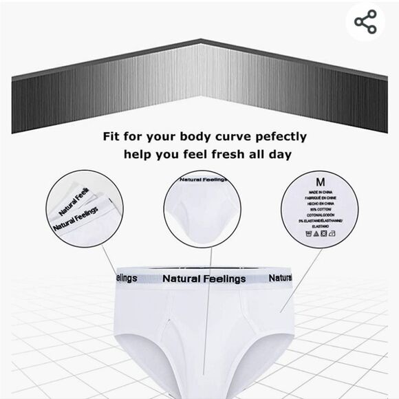 NATURAL FEELINGS PAIR OF BRIEFS LARGE - Picture 7 of 7